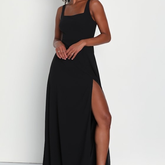Lulus Remarkable Arrival Black Sleeveless Maxi Dress - Size S - Picture 1 of 1